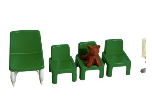 Fisher Price Loving Family Dollhouse GREEN CABANA CHAIR Outdoor Patio Swivels! 