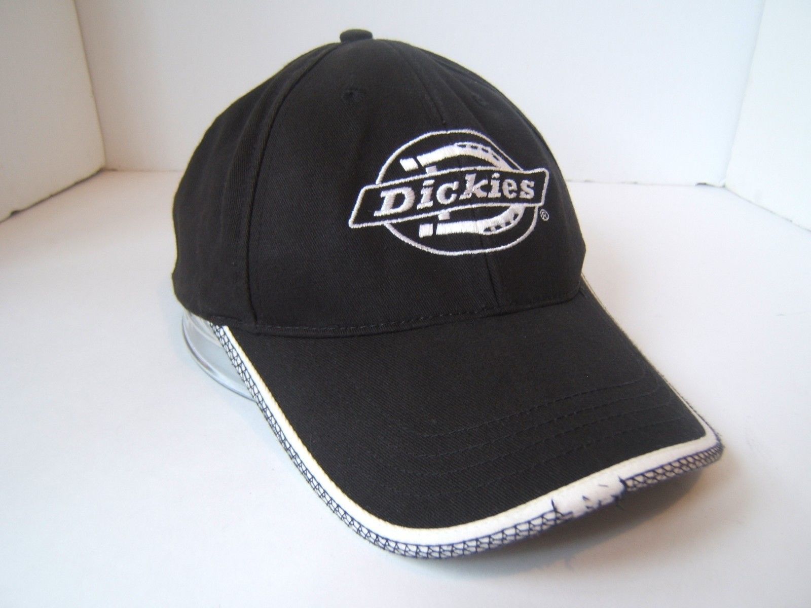 Distressed Dickies Hat Black Hook Loop Baseball Cap - Men's Accessories