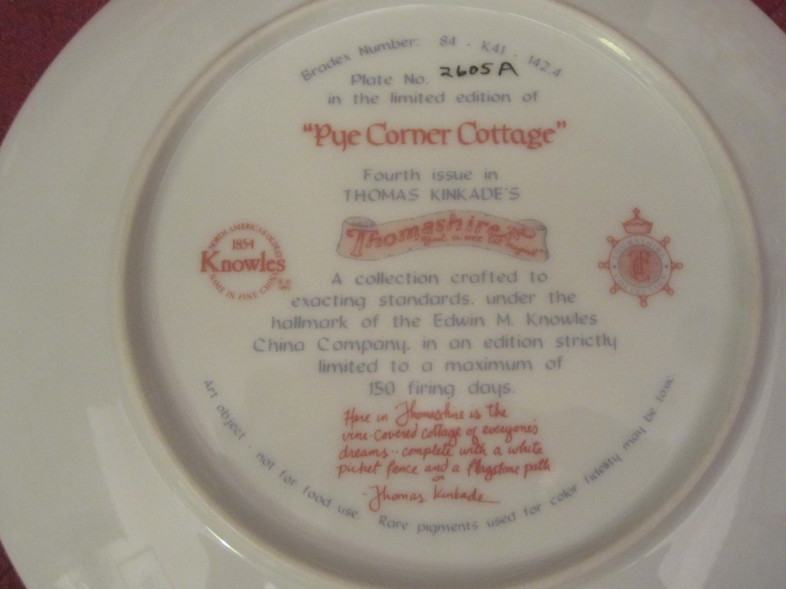 Jobe Edwin M Knowles "Sharing" Collectable Plate Mimi Jobe 1990 