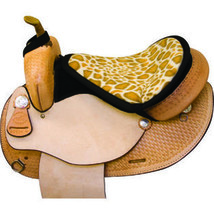 Giraffe Print Western Saddle Seat Saver Cushion NEW image 1