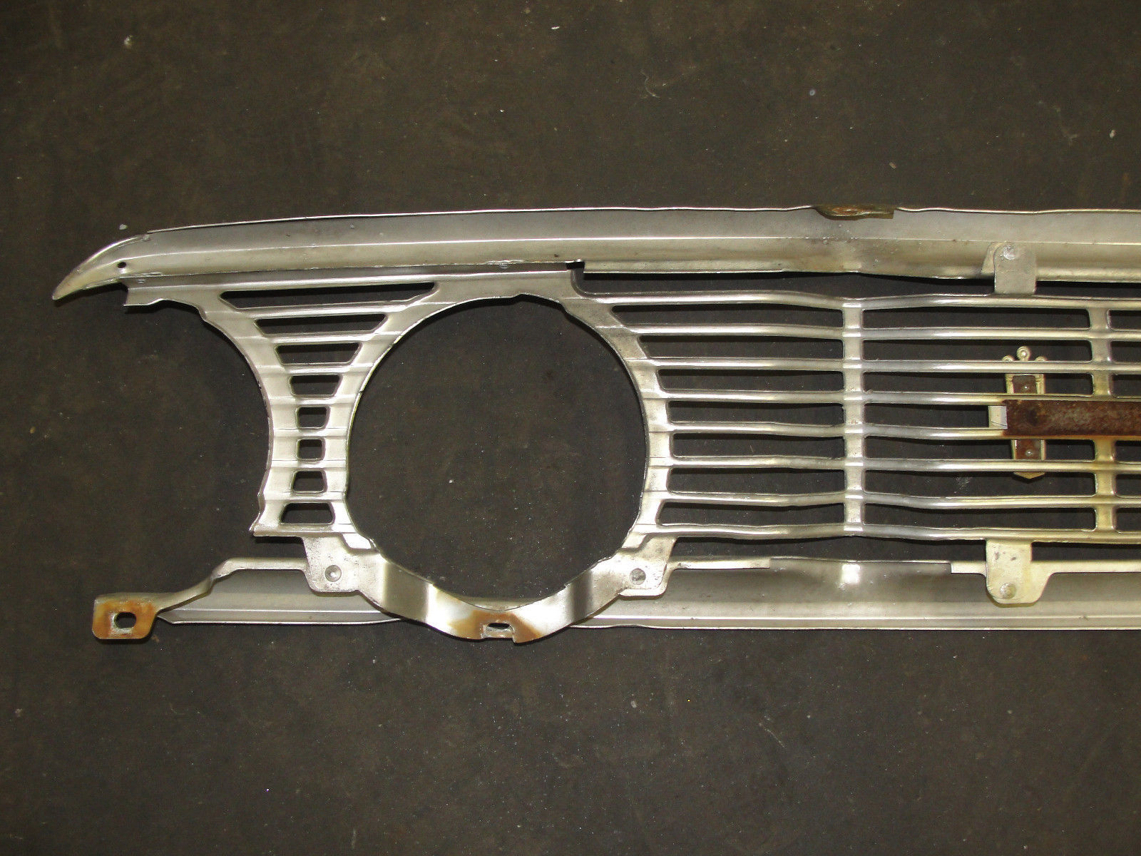 OEM 1964 Ford Galaxie 500 GRILL HEADLIGHT BEZEL WITH EMBLEM BADGING