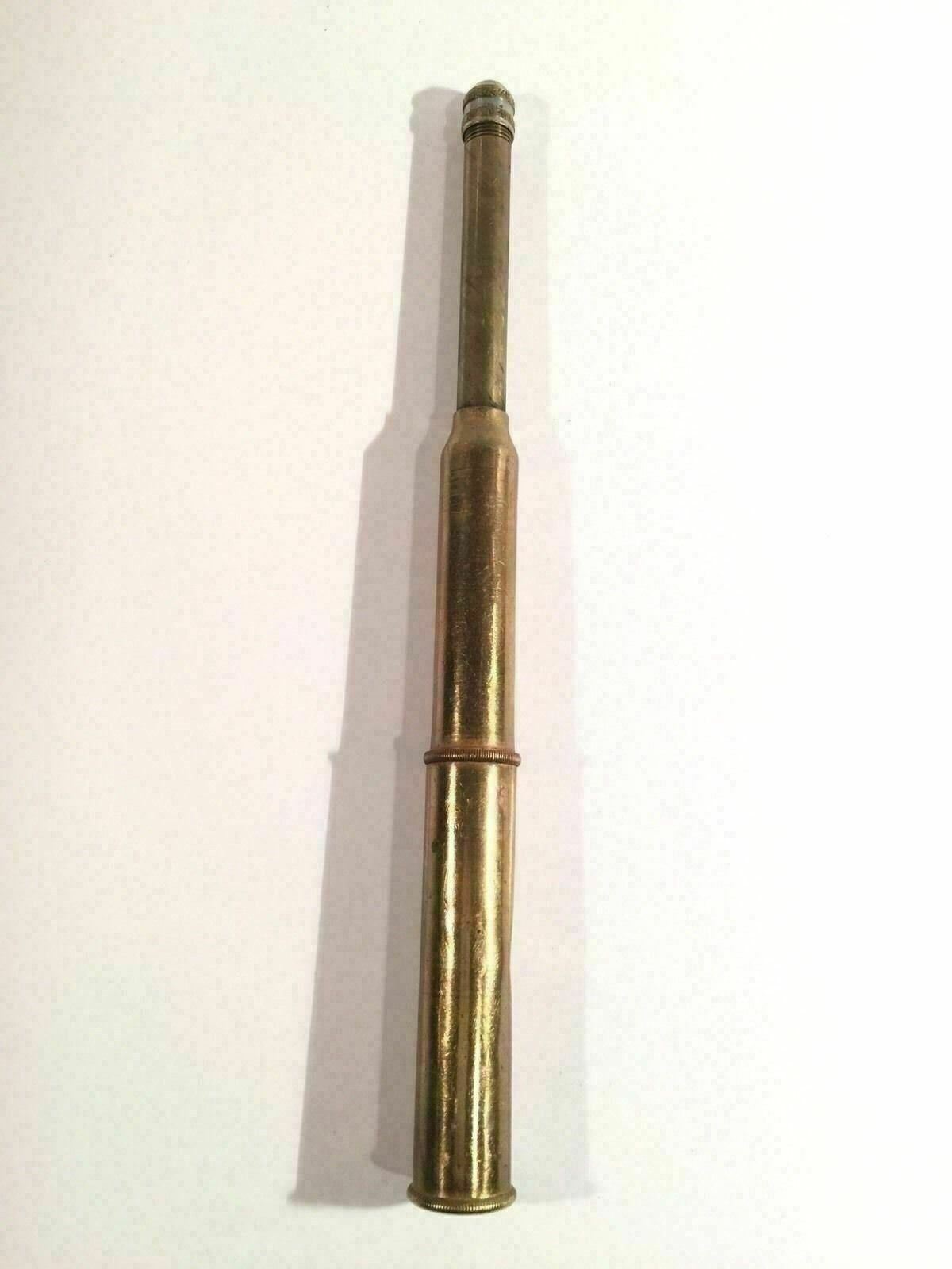 Johnson & Tainters Antique Brass Push Drill Screwdriver Vintage Gold