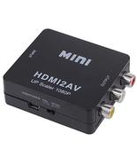 HDMI to RCA, HD Video Converter, Yeworth 1080P Mini HDMI to 3RCA AV/CVBS... - $9.78