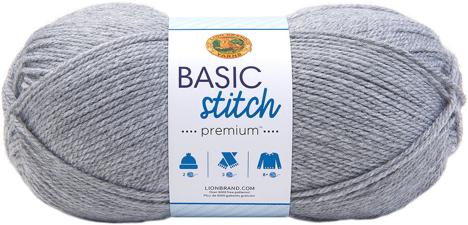 Lion Brand Yarn Basic Stitch Premium-Slate - $20.87