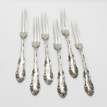 Towle Old English Strawberry Forks Set Sterling Pat 1892 Mono - $238.43