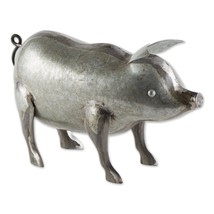 Galvanized Pig Sculpture - $74.42