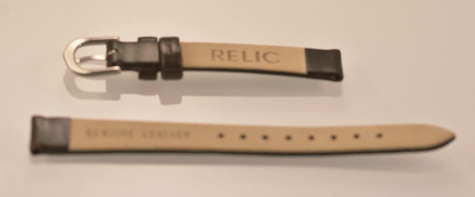 Relic Womens Stainless Steel Chocolate Brown Leather Replacement Watch