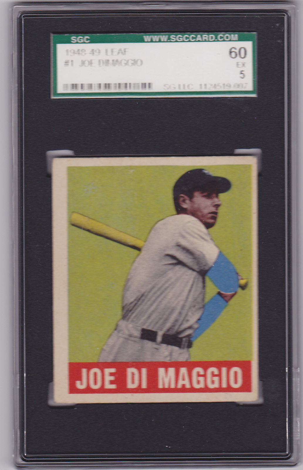 Joe DiMaggio 1948 1949 Leaf 1 Baseball Card Graded SGC 60 EXCELLENT