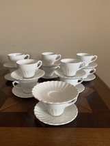 Classic White J&amp;G Meakin English Ironstone Cup &amp; Saucer Sets Vintage  Te... - $44.55
