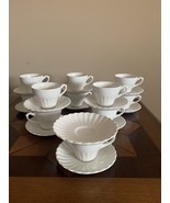 Classic White J&amp;G Meakin English Ironstone Cup &amp; Saucer Sets Vintage  Te... - $44.55