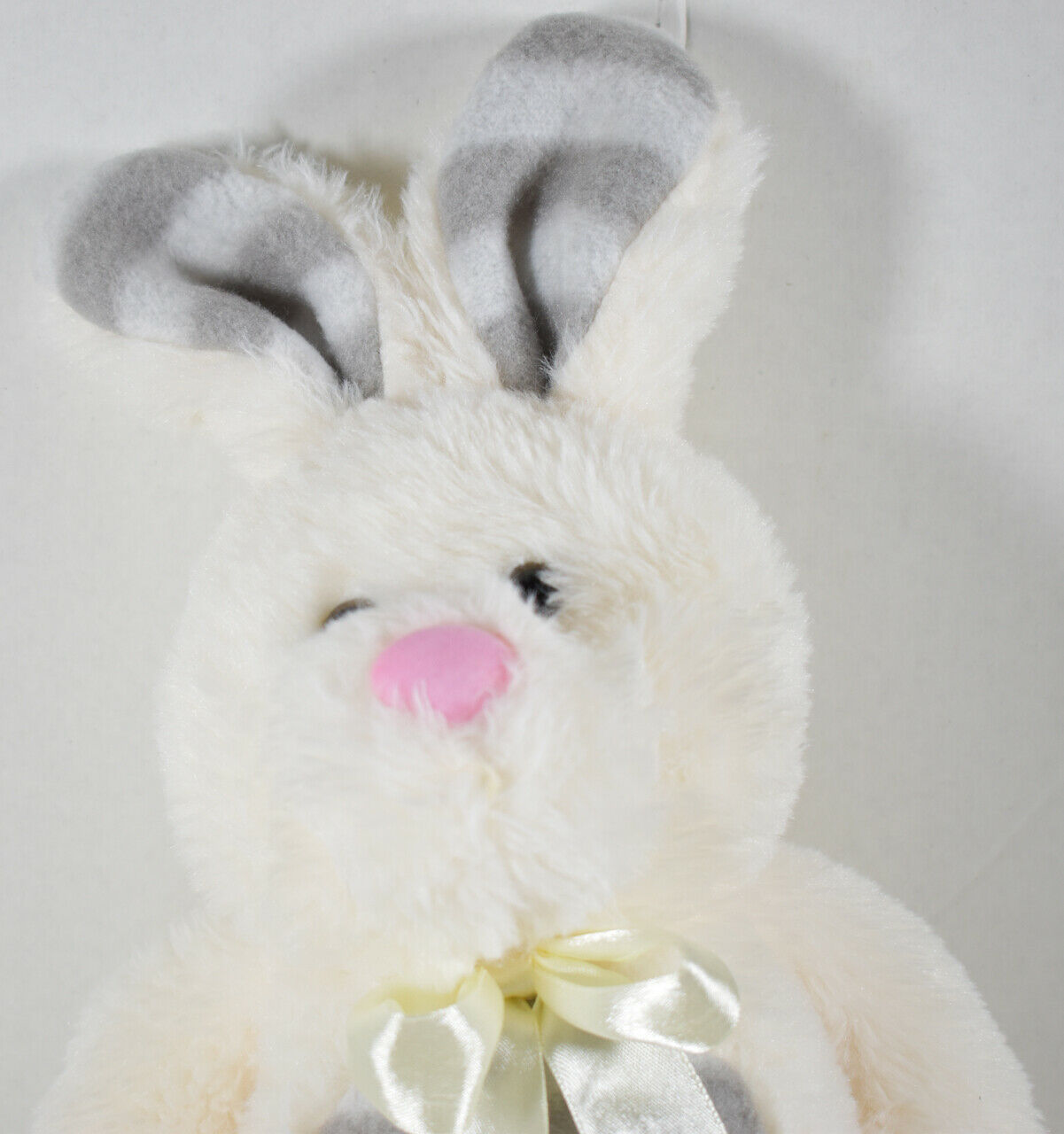 Dan Dee CREAM COLORED EASTER BUNNY RABBIT w/ GRAY STRIPES Stuffed Plush ...