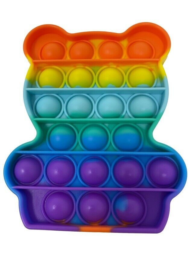 Bear Rainbow Push Pop Bubble Toys