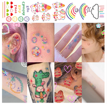 Colorful Temporary Tattoo Sticker Face Hand Lovely Body Art Rainbow - 30Pcs/Bag image 8
