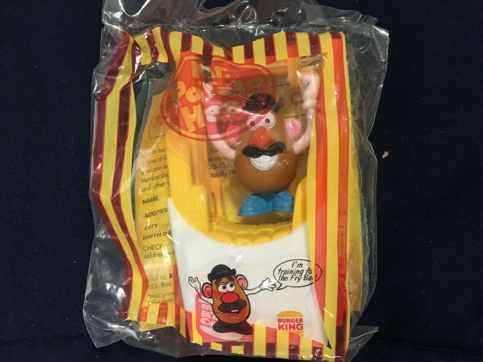 Potato Head 1995 TOY STORY movie Burger King Kids Club Figure NIP 1995 NEW Mr 