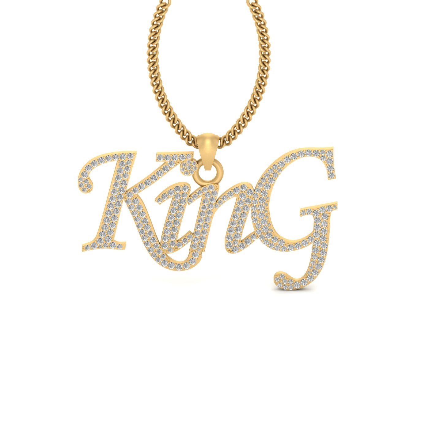 Diamond King Pendant Sterling Silver Hip Hop King Necklace Gold Hip Hop Jewelry