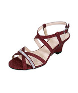  FLORAL Joanne Women Wide Width Chic Rhinestone Strappy Wedge Dress Sand... - $59.95