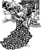 Folkwear Flamenco Dance Dress Practice Skirt Dancer #140 Sewing Pattern Only - $21.95