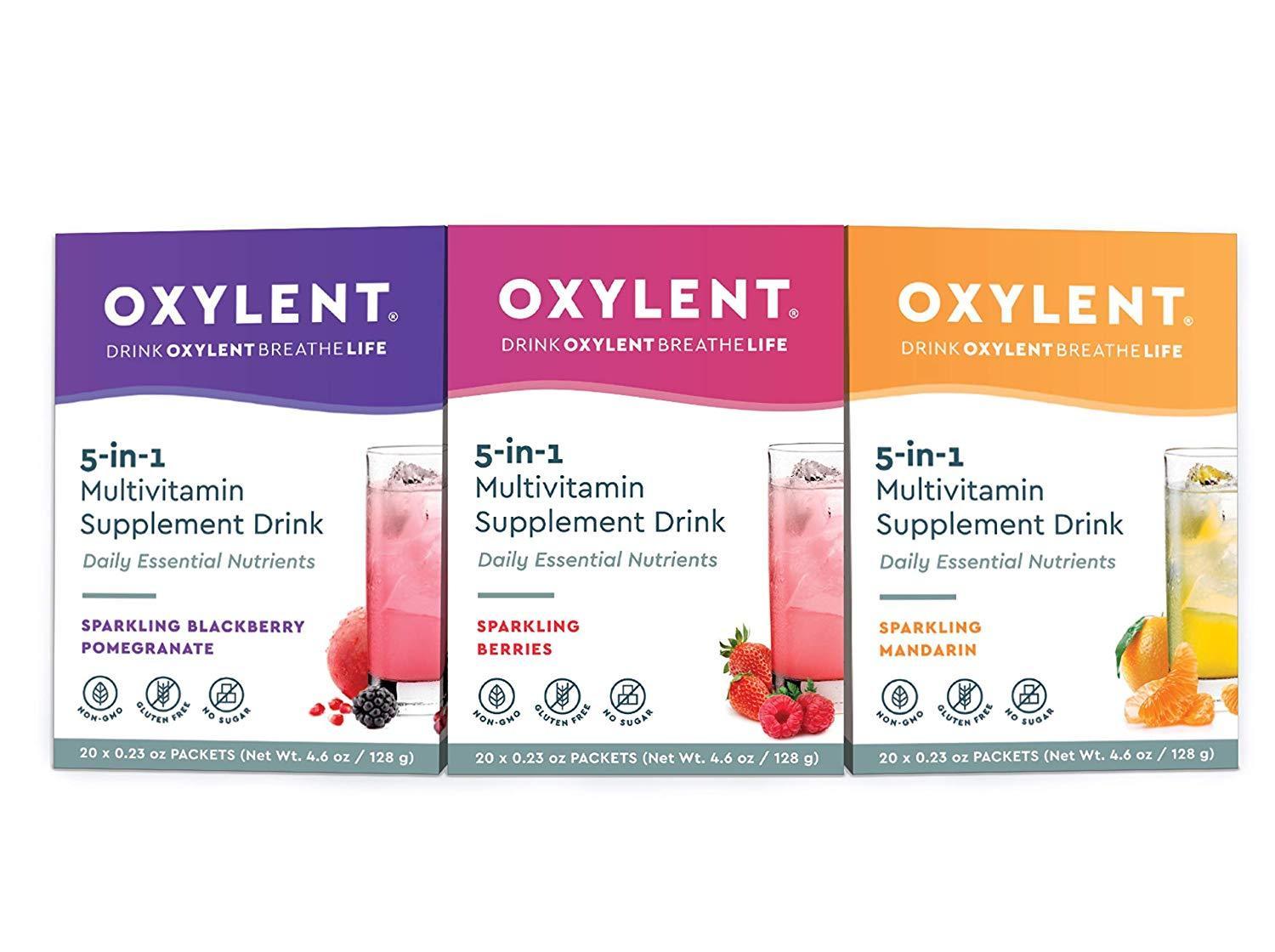 Oxylent 5-in-1 Multivitamin Supplement Drink - Sugar-Free & Effervescent for Eas