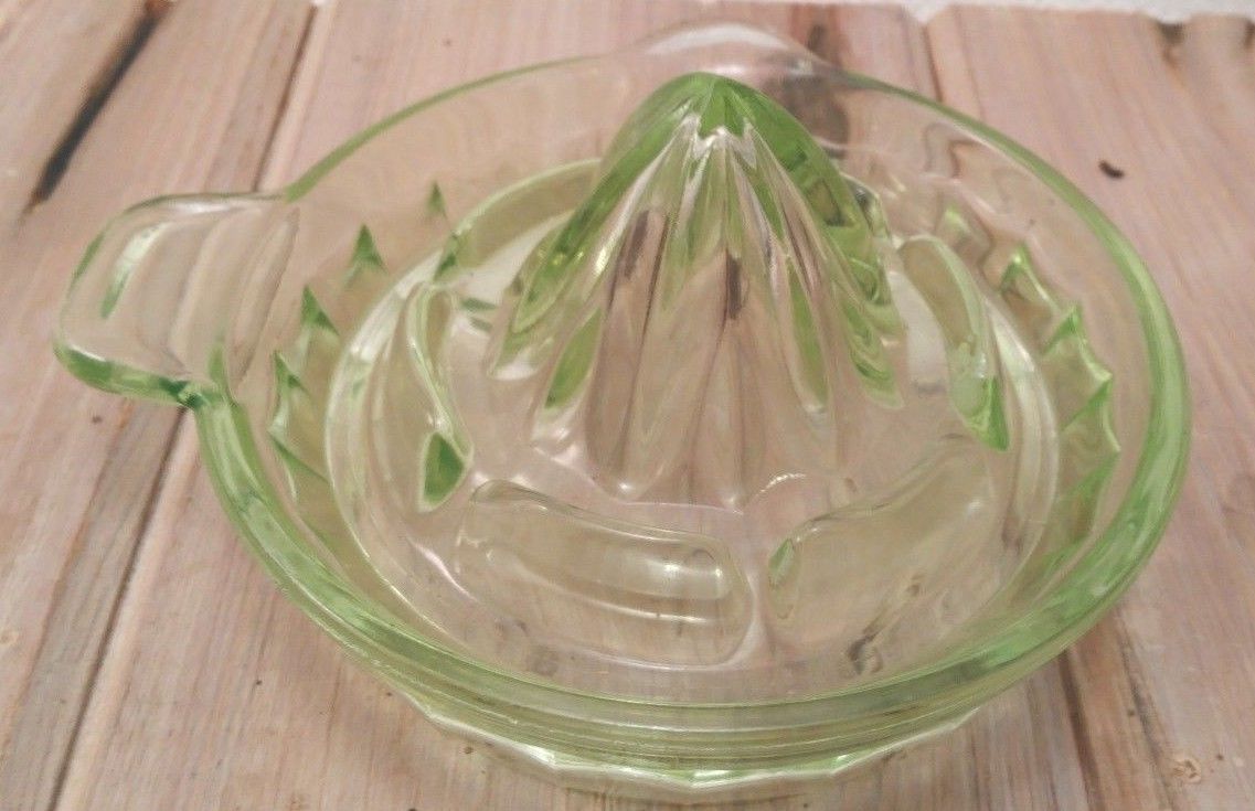 Vintage Uranium Juicer Reamer Vaseline Uranium Glass Juicer Reamer