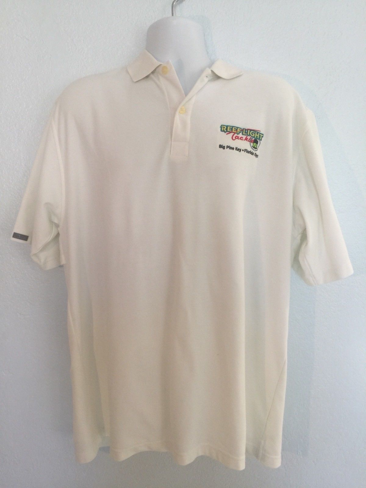 Men's Vented Fishing Polo Shirt XL Reef Light Tackle Big Pine Key FL