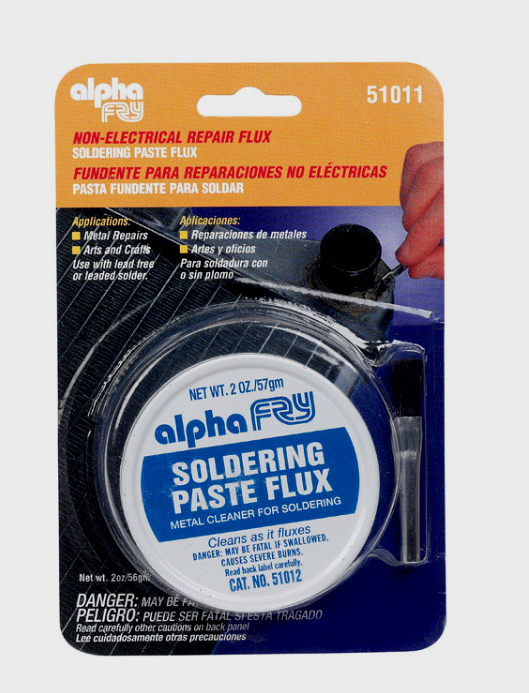 Alpha Fry SOLDERING PASTE Repair Flux Metal Cleaner Non-Electrical 2 oz. 51011