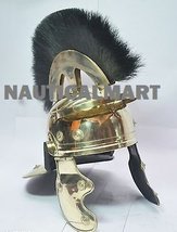 Roman Soldier Centurion Brass Helmet With Black Plume By Nauticalmart
