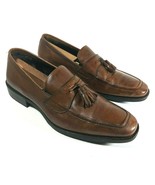 Johnston &amp; Murphy Mens 11 M Brown Soft Sheepskin Dress Shoes Tassel Loafers - $43.39