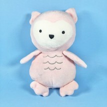 Carters Precious Firsts Pink Plush Owl Stuffed Baby Toy Crinkle Wings - $10.99