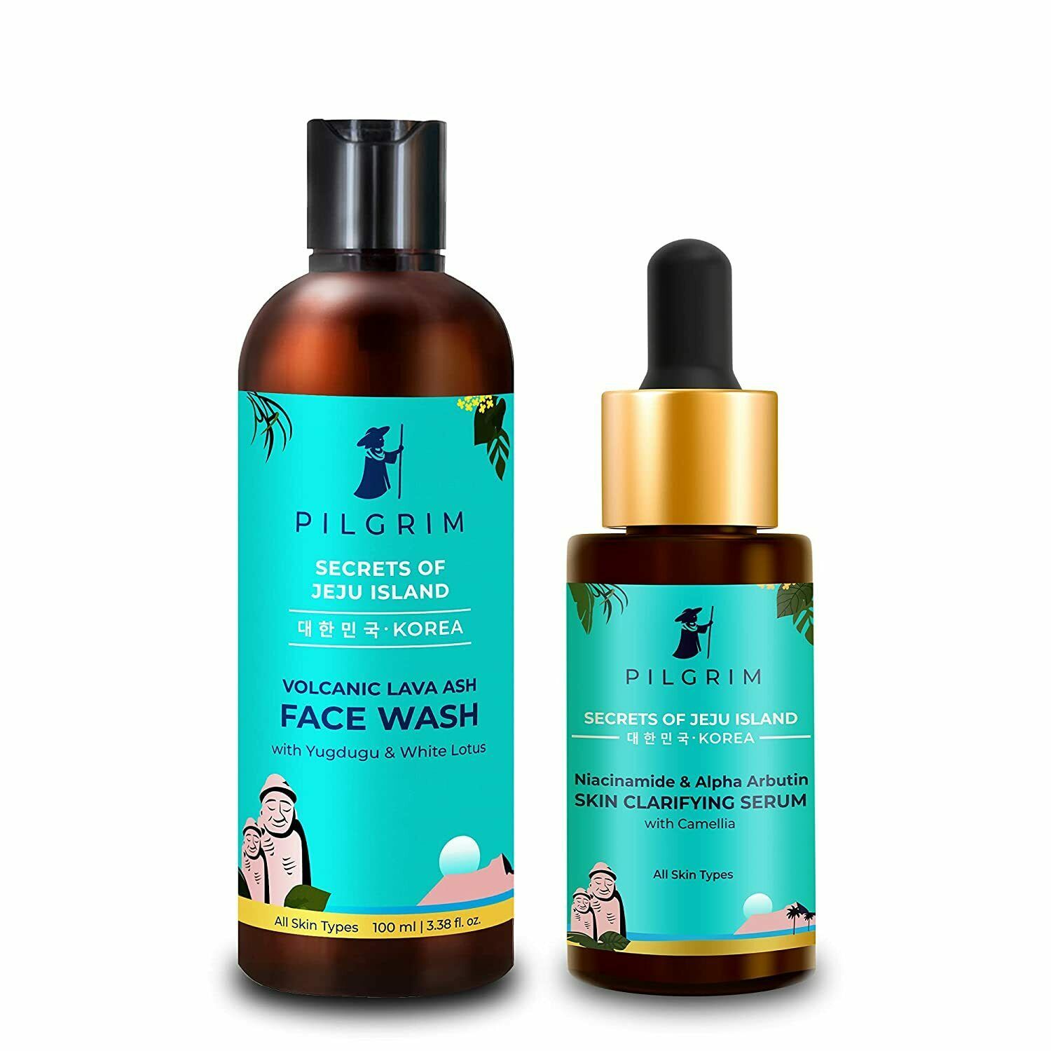 Pilgrim Volcanic Lava Ash Face Wash & Niacinamide Alpha Arbutin Serum