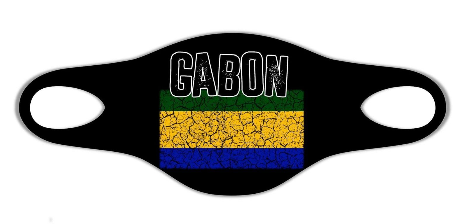 Gabon Patriot Flag Printed Face Mask Protective Reusable Washable Breathable