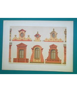 ARCHITECTURE Color Print 1878 - Victorian Era Brick Design Dormers #50 - $35.96