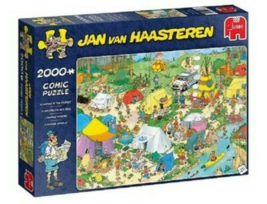New Jumbo Jan Van Haasteren Jigsaw Puzzle 2000 Camping In The Forest - $84.14
