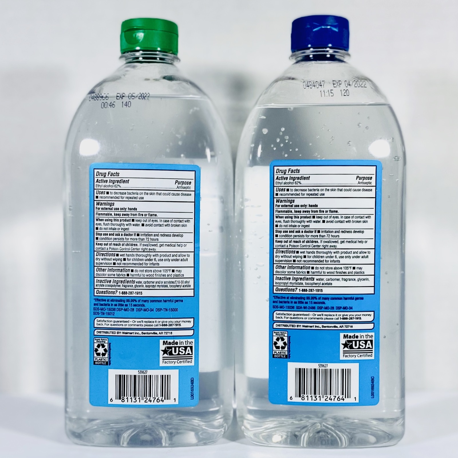 (2) Equate Moisturizing Hand Sanitizer with Vitamin E, 60 fl oz = 120