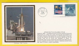 COLUMBIA STS-28 LAUNCH HOUSTON TX AUGUST 8 1989 COLORANO SILK CACHET - £2.51 GBP