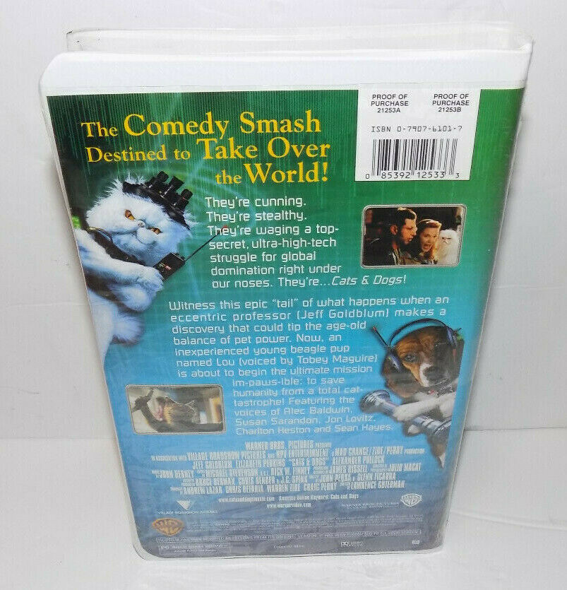 Warner Brothers Cats And Dogs Movie VHS Format New In Wrapper VHS Tapes