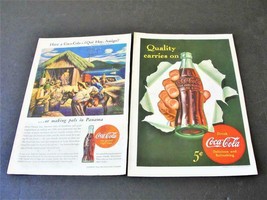1942/1944- Coca-Cola Quality cares on. Have a Coca-Cola- Set of 2 Magazi... - $9.85