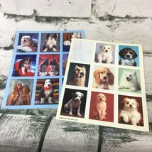 Vintage American Greetings Puppy Dog Stickers Lot Of 2 Sheets 17 Total  - $7.91