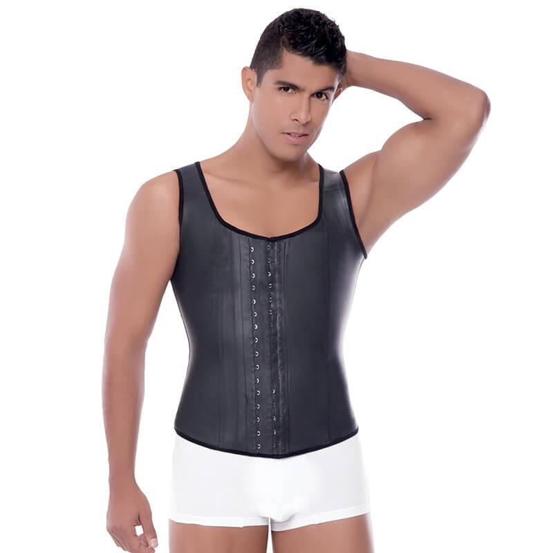 Image of Mens Shapewear Latex Waist Trainer VEST Workout Sport Shapewear Tummy Control Ab