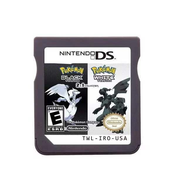 Pokemon Black Version & White Version 2 in 1 DS NDS Games Cartridge USA Version