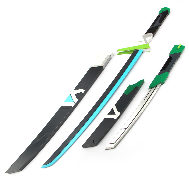 Overwatch Anniversary Genji Skin Sentai Weapon Cosplay Replica Swords