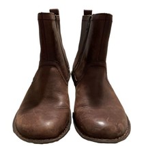 UGG AUSTRALIA Neevah womens 1004177 Brown Leather Ankle Boots Fur Lined US sz 7 - $39.59