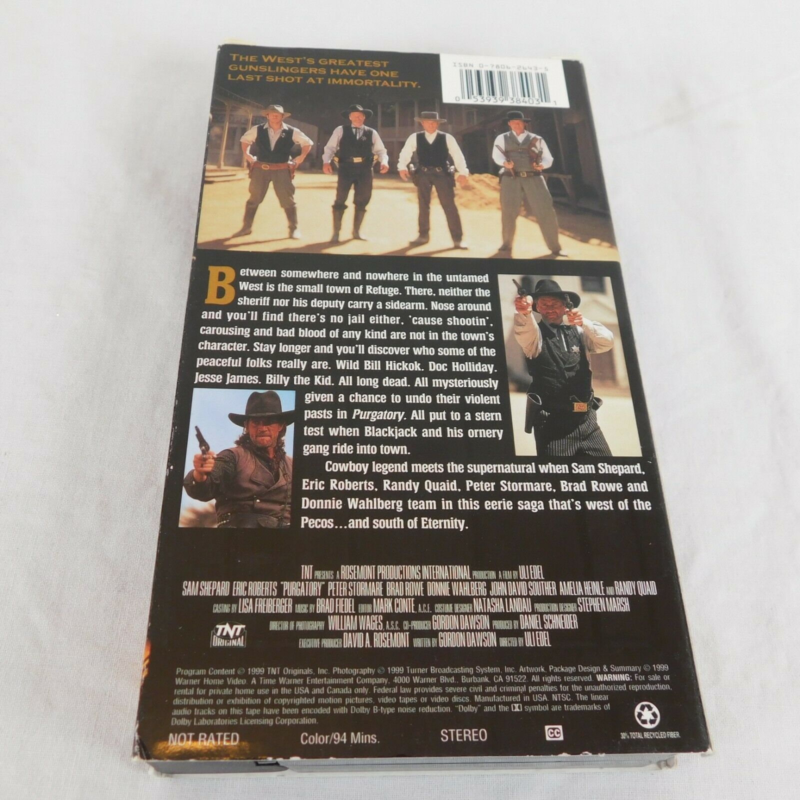 Purgatory VHS 1999 Sam Shepard Randy Quaid Donnie Wahlberg Supernatural ...