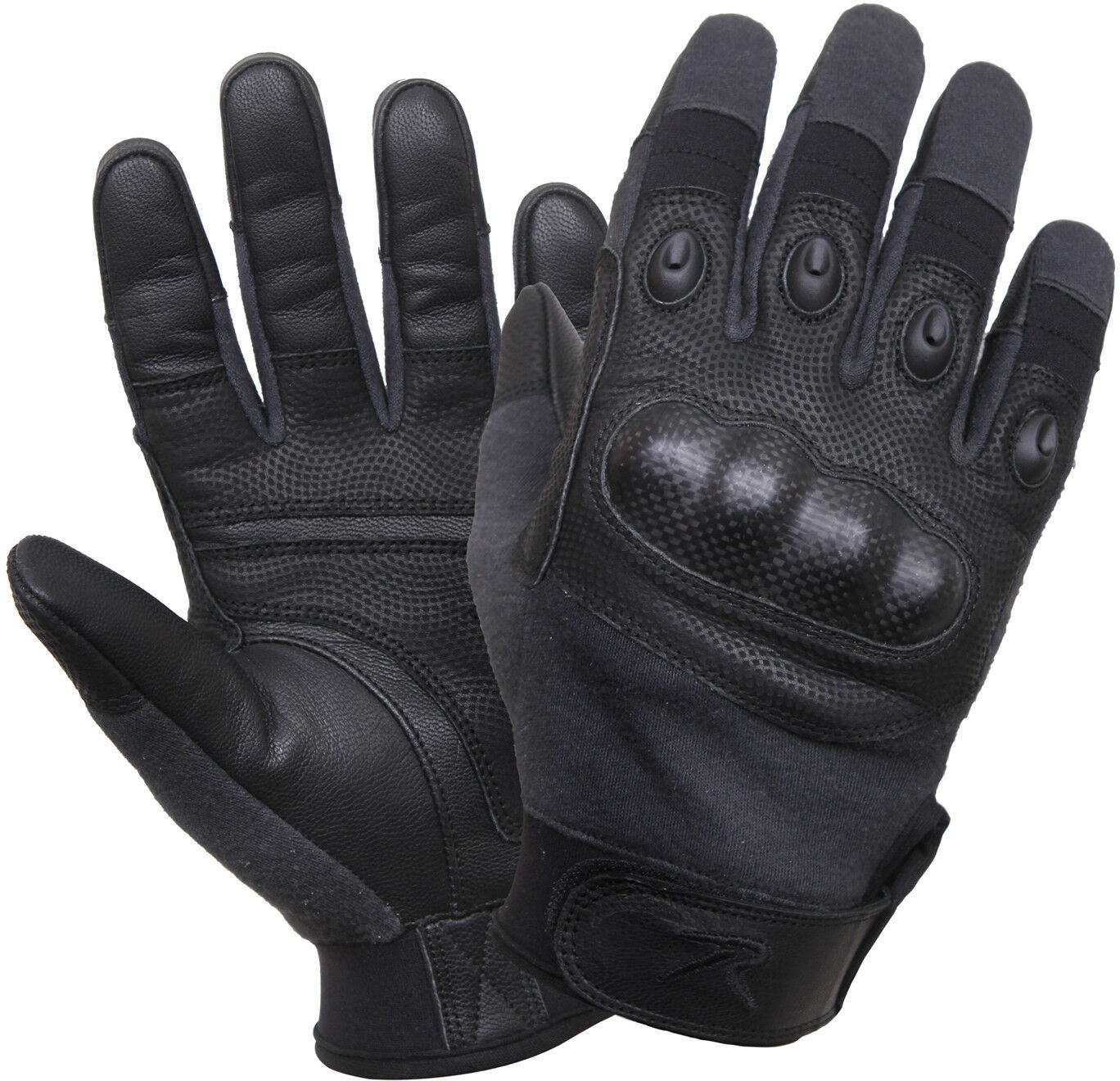 Black Carbon Fiber Hard Knuckle Gloves Tactical Cut & Fire Resistant ...