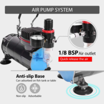 Professional Airbrushing Paint System w. 1/5 HP Air Compressor & Airbrush Kits image 1