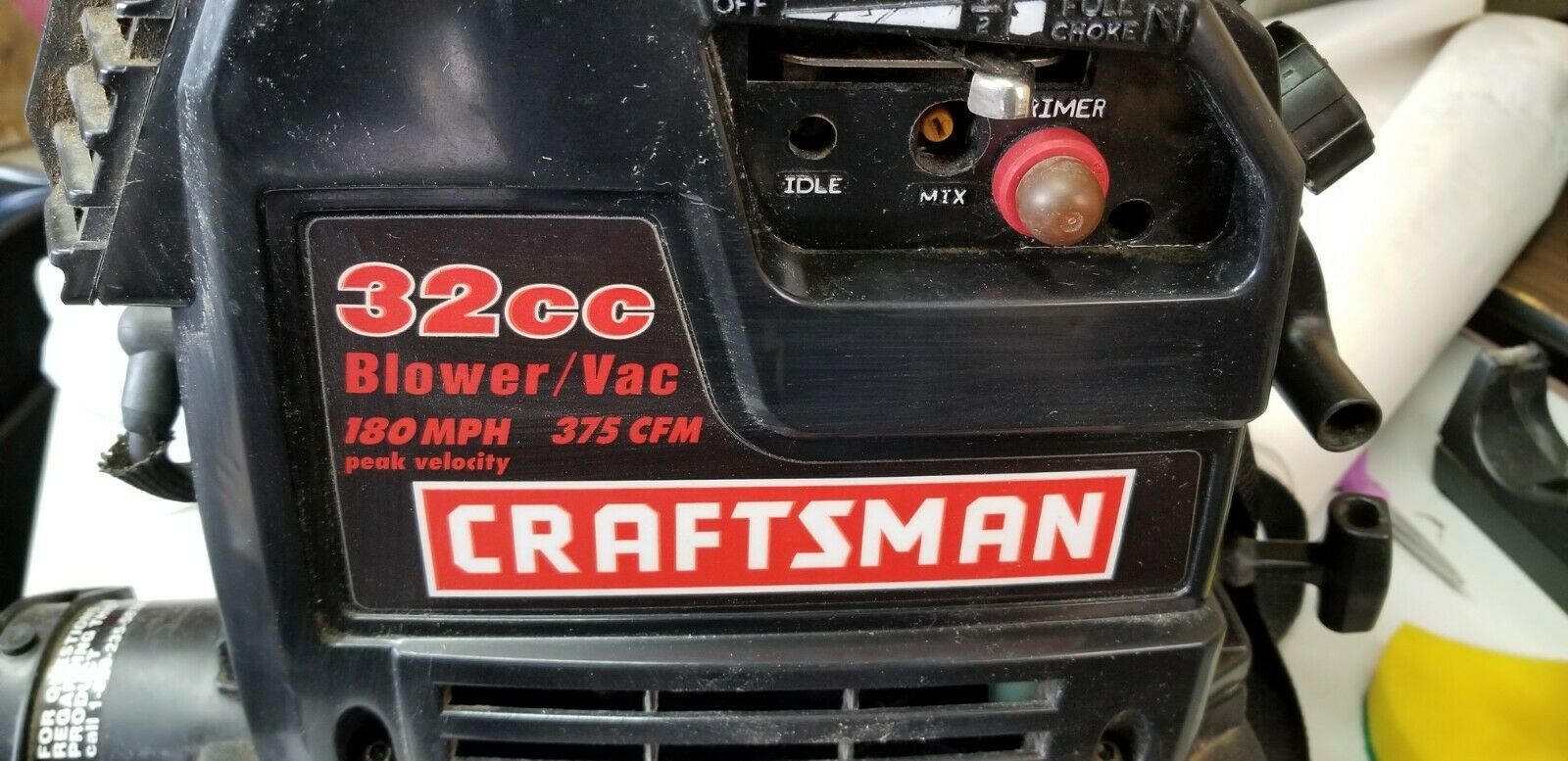 Craftsman Sears 32cc Gas Leaf Blower & Vacuum 2 cycle 180 MPH 375 CFM