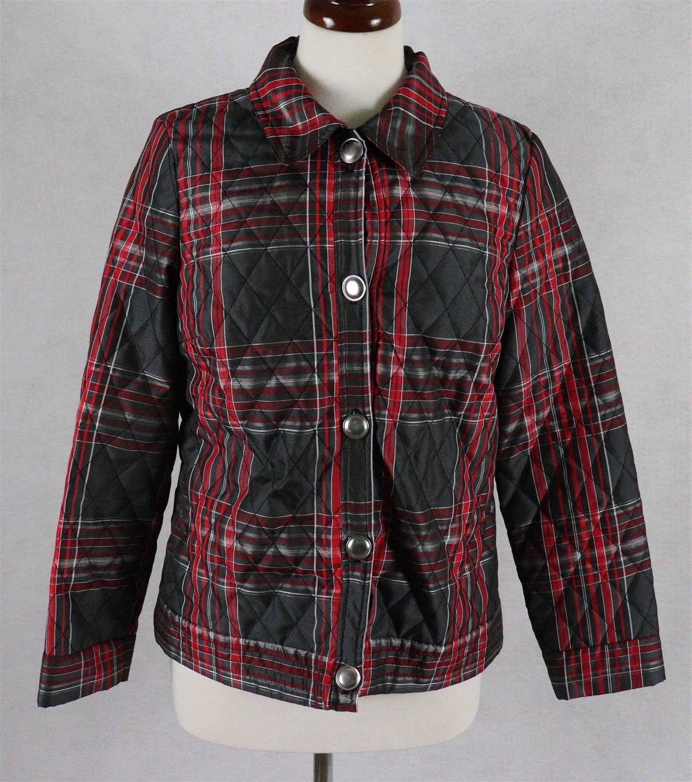 Requirements Womens Plaid Quilted Lined Jacket Size Small Coats & Jackets