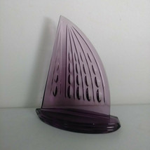 WATERFORD Ireland Art Glass Purple Crystal SAILBOAT Figurine Perfect - $95.79