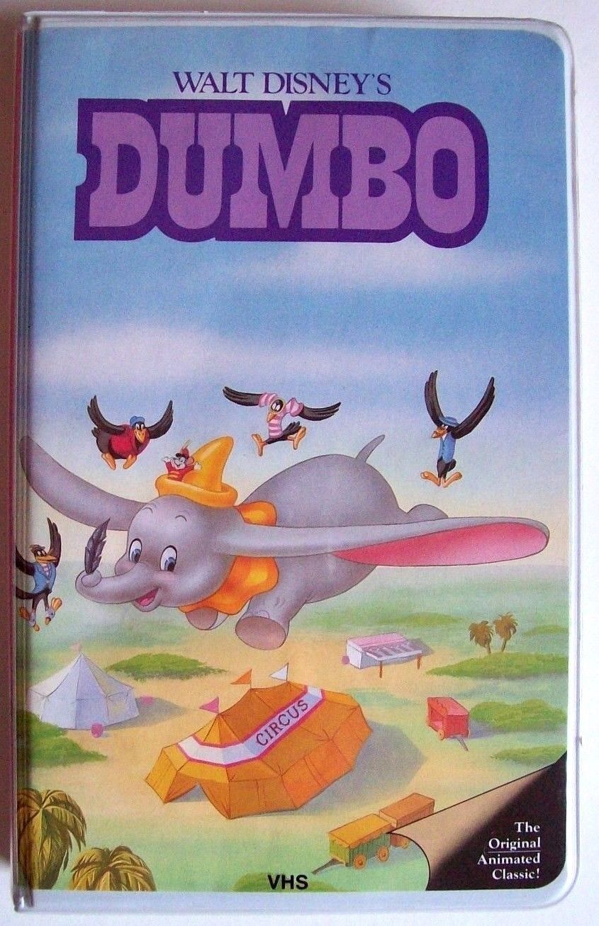 RARE 1st RELEASE 24V Disney DUMBO Black Diamond VHS 1986 Original BOX