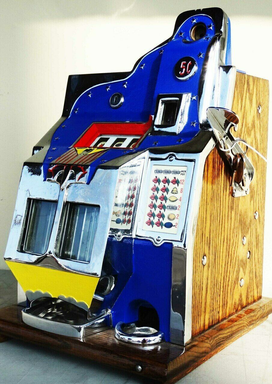 MILLS 5c QT TwentyOne Star Slot Machine circa 1930's Other