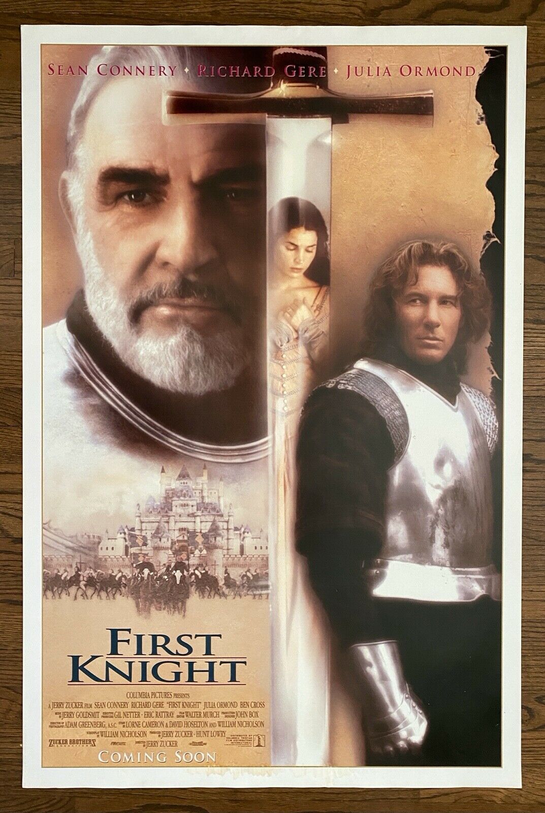 FIRST KNIGHT (1995) Sean Connery is King Arthur in Camelot Richard Gere